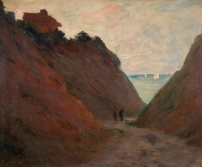 Varangéville'deki Kayalıkta Oyuk Yol - Claude Monet