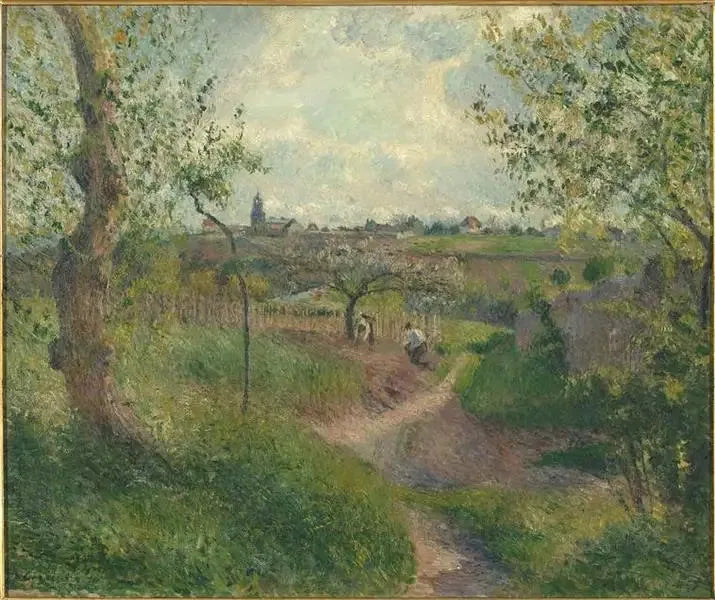 tarlalardan geçen yol. Groouettes Tepesi. Pontoise - Camille Pissarro