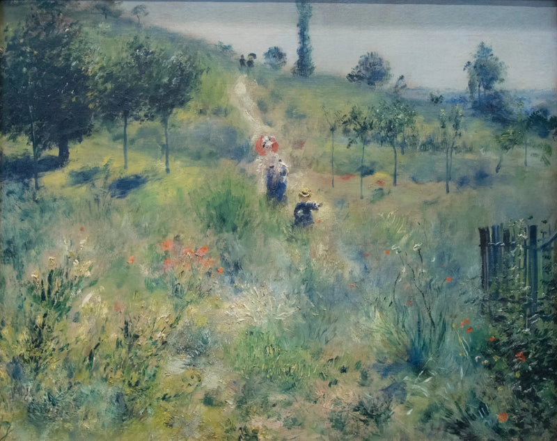 Yüksek otlar içindeki yokuşlu yol - Pierre-Auguste Renoir