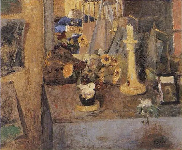 Şömine ve Mumluk - Édouard Vuillard