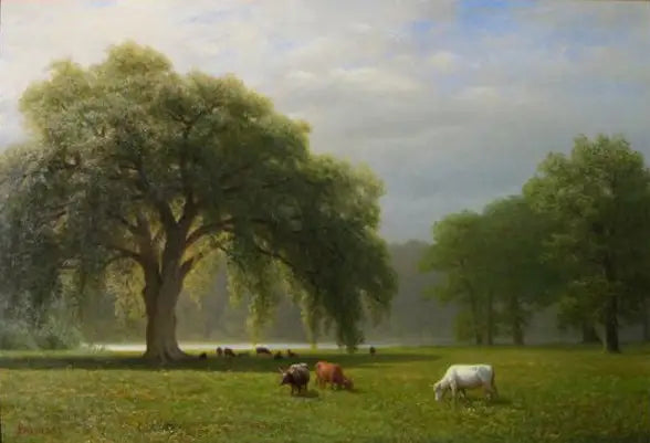 Ağlayan Meşe Ağaçları, Clear Creek, Kaliforniya - Albert Bierstadt