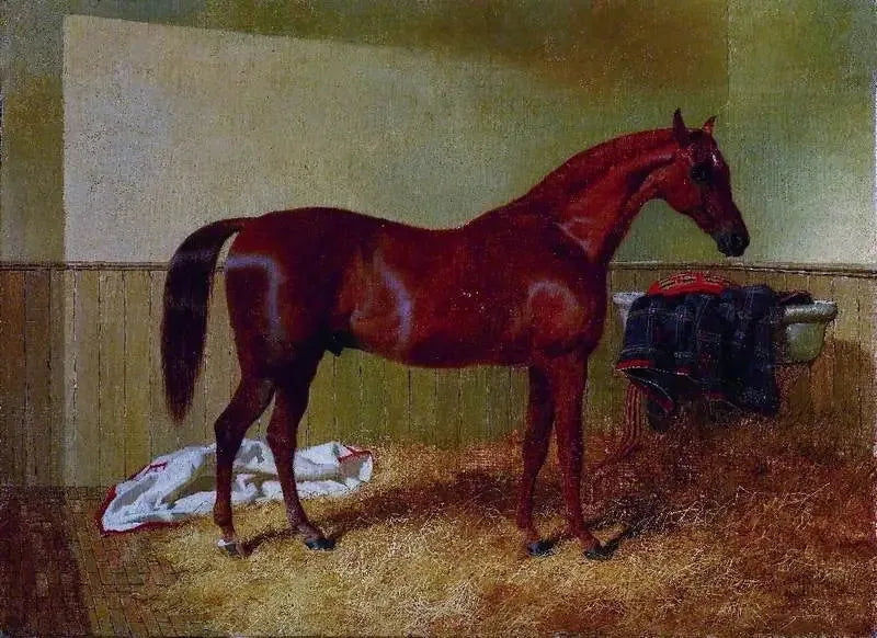Kahverengi at ahırda - John Frederick Herring, Sr.