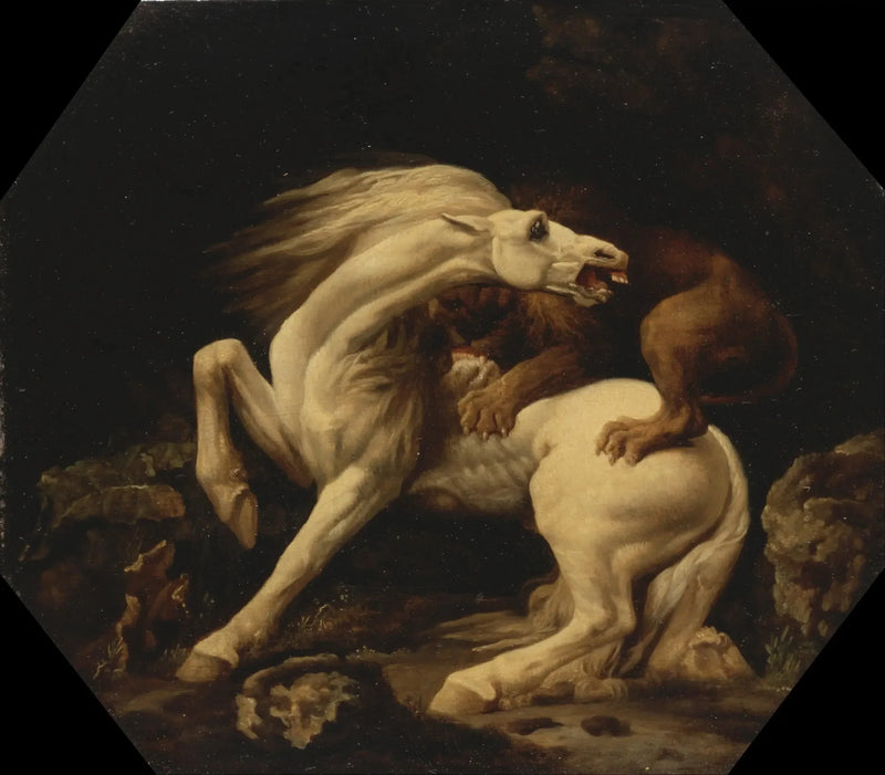 Aslan tarafından saldırıya uğrayan at (Bölüm C) - George Stubbs