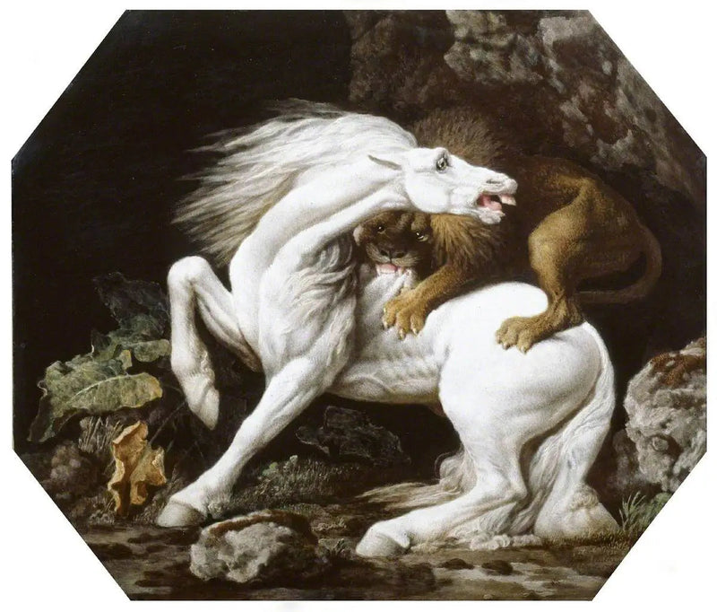 Aslan tarafından saldırıya uğramış at - George Stubbs