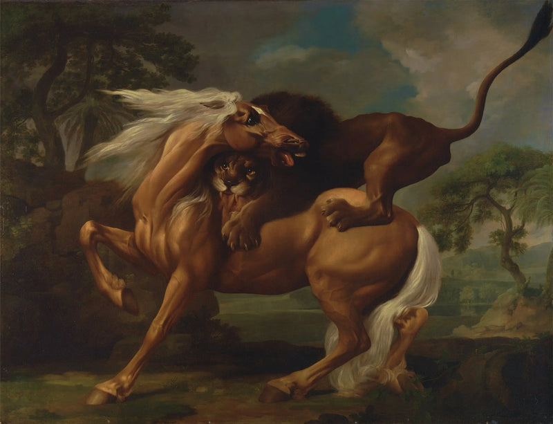 Aslan tarafından saldırıya uğrayan at - George Stubbs