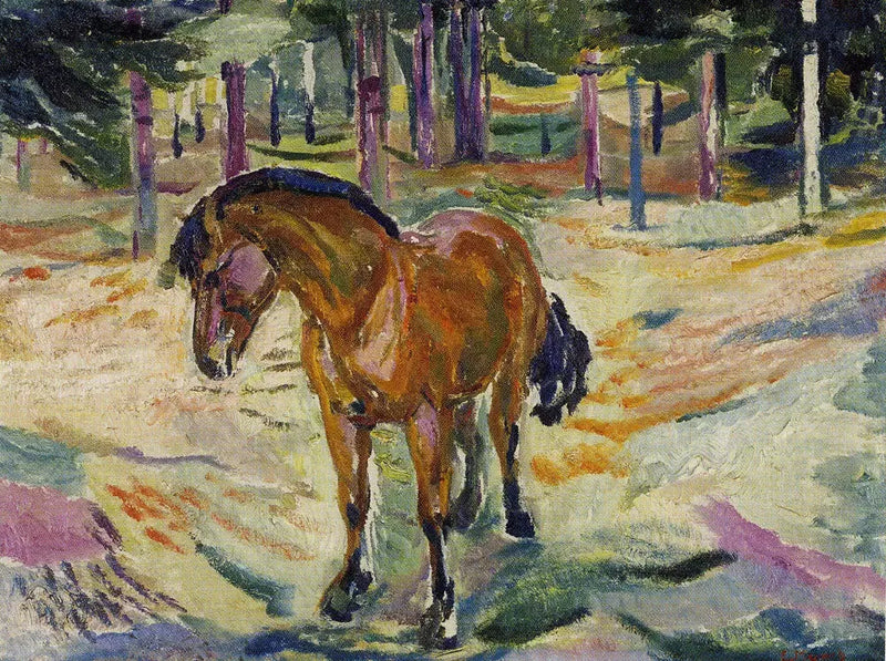 Manzara içinde at - Edvard Munch