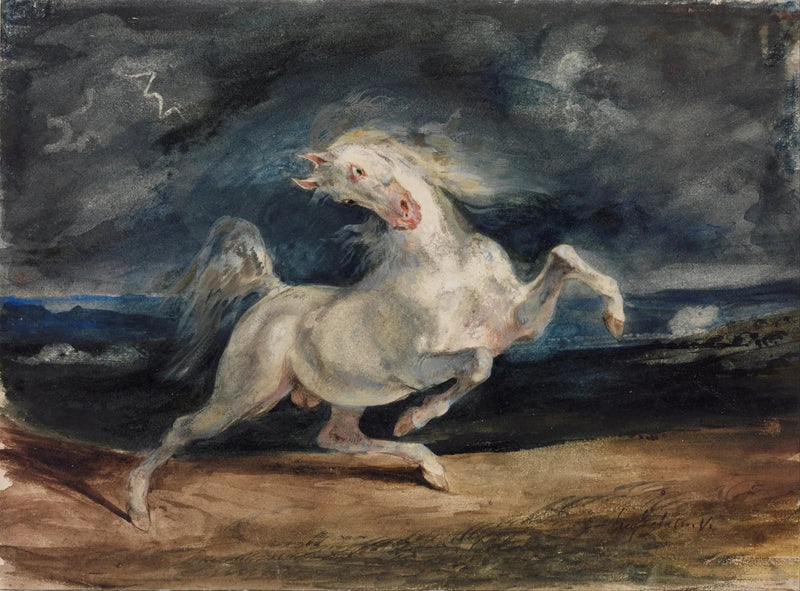 Fırtınadan Korkmuş At - Eugène Delacroix