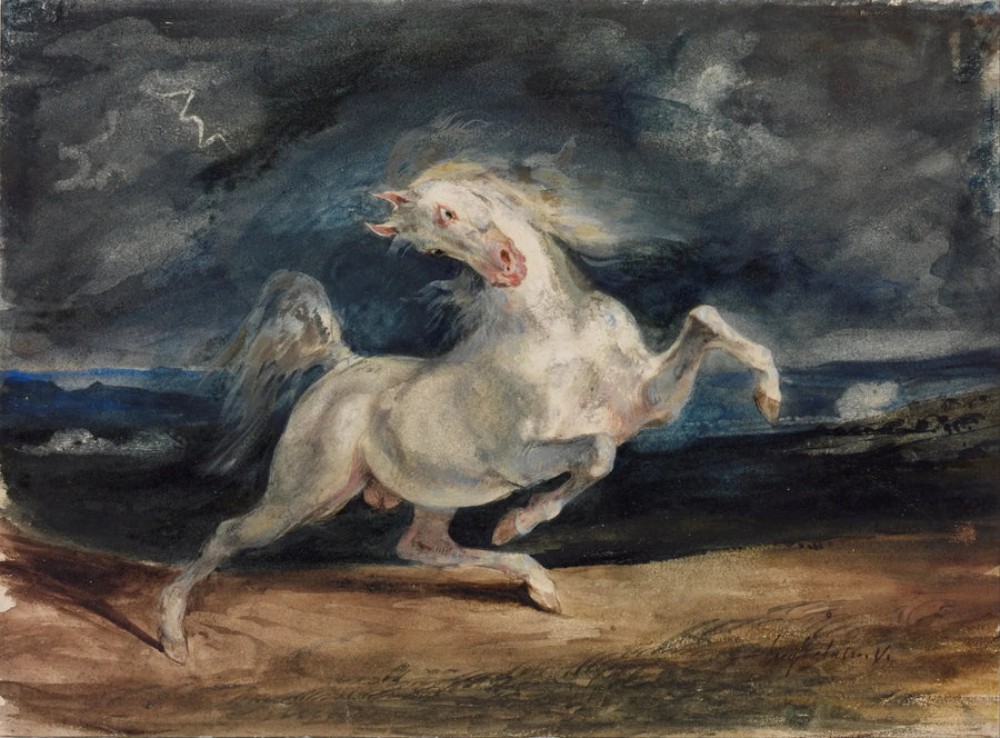 Fırtınadan Korkmuş At - Eugène Delacroix