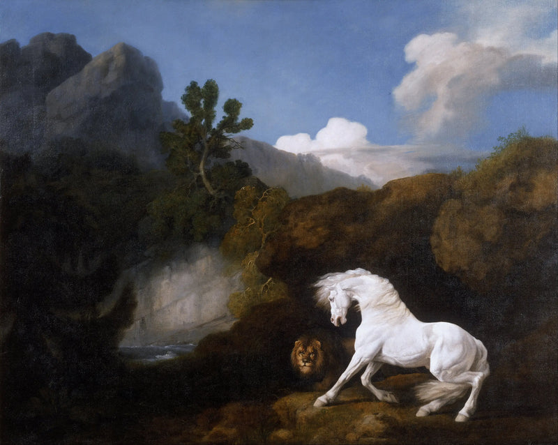 George Stubbs tarafından Korkmuş At ve Aslan
