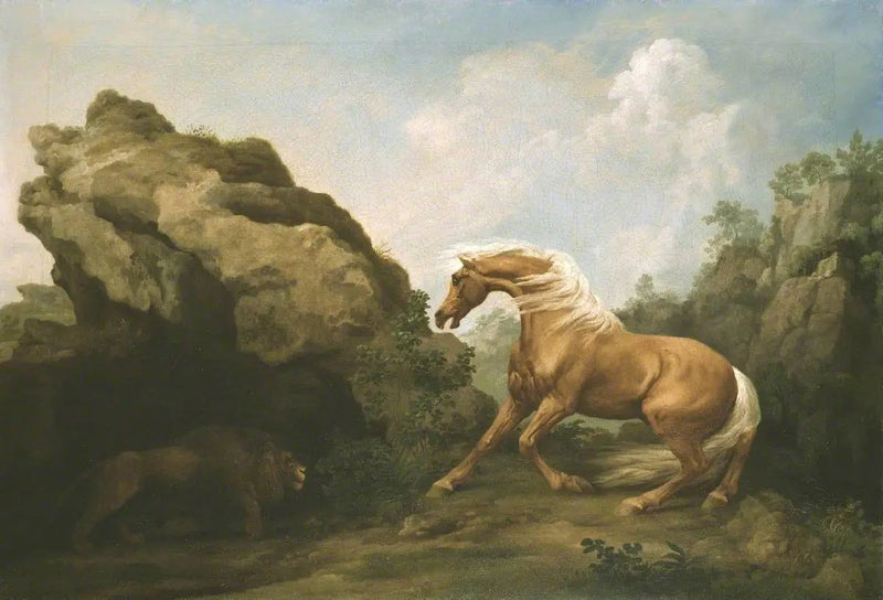 Aslan tarafından korkutulan at - George Stubbs