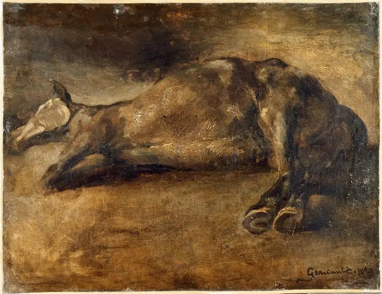 Cheval mort - Théodore Géricault image 1 copie peinte à la main à l’huile