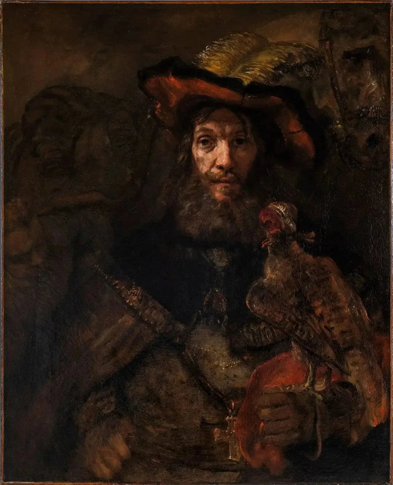 Şahinli Adam (belki Saint Bavon) - Rembrandt