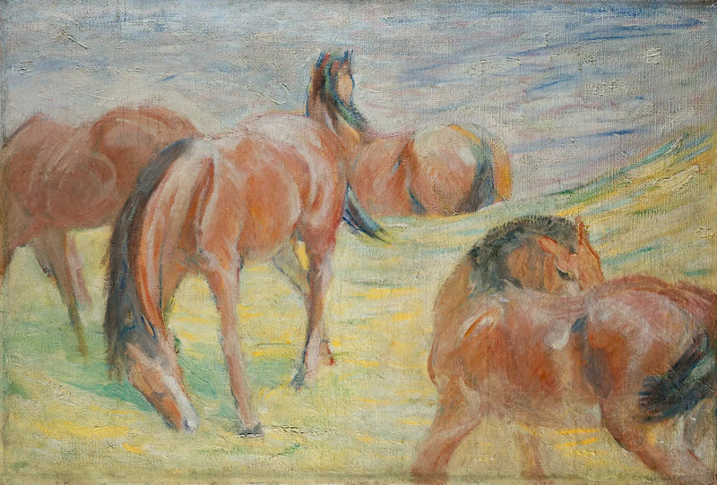 Otlayan Atlar I - Franz Marc