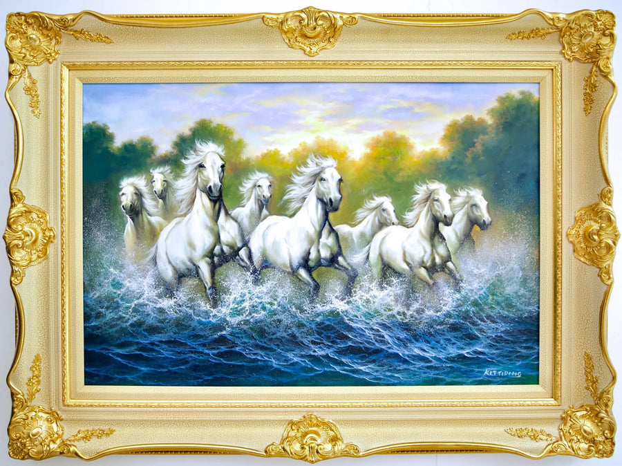 Beyaz Atlar ve Nehirler  | 90x60 cm