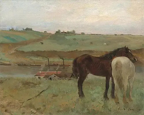 Bir Çayırda Atlar - Edgar Degas