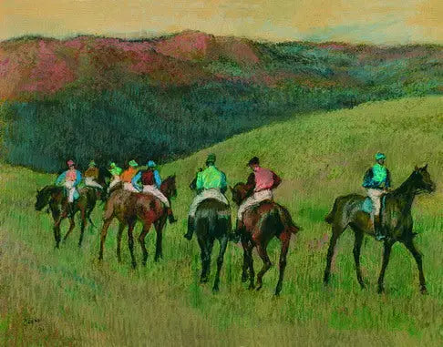Yarış Atları Bir Manzara İçinde - Edgar Degas