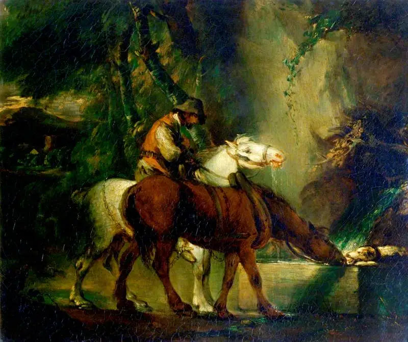 Çiftlik Atları ve Bir Suluk - Thomas Gainsborough