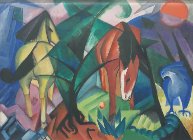 Atlar ve kartal - Franz Marc