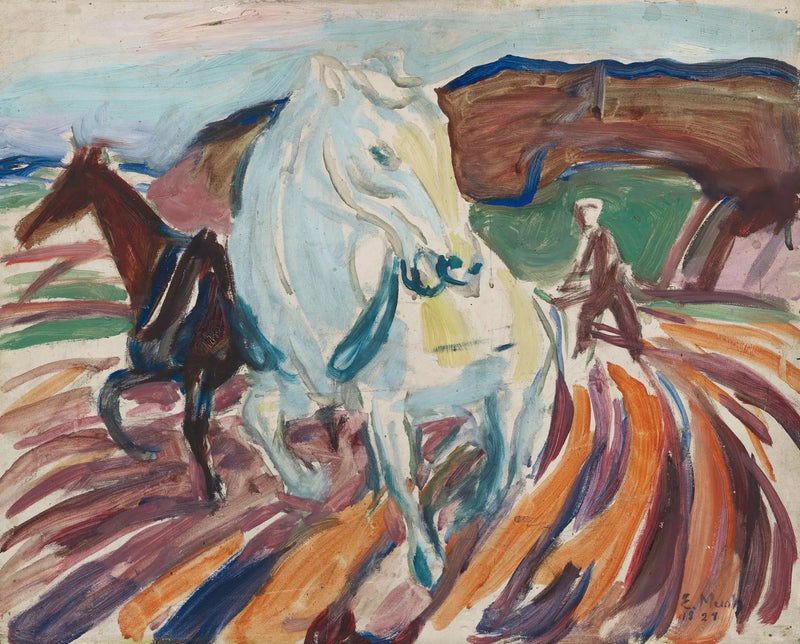 İşleyen Atlar - Edvard Munch