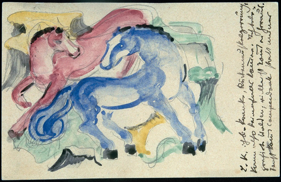 Kırmızı ve Mavi Atlar - Franz Marc