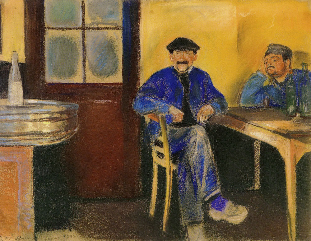 Reproduction du tableau « Chez le marchand de vin - Edvard Munch » par Alpha Reproduction en peinture à l’huile