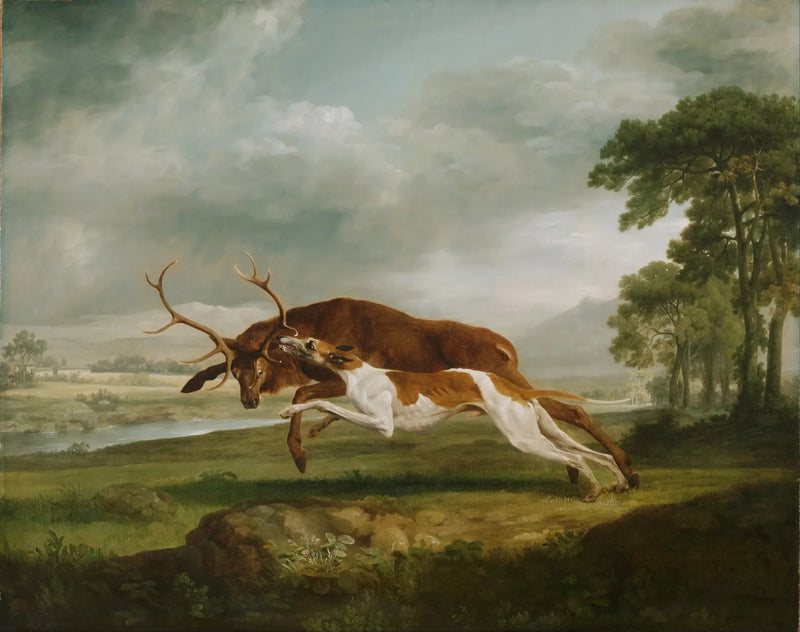 Koşan Köpek, Geyik Takibi - George Stubbs