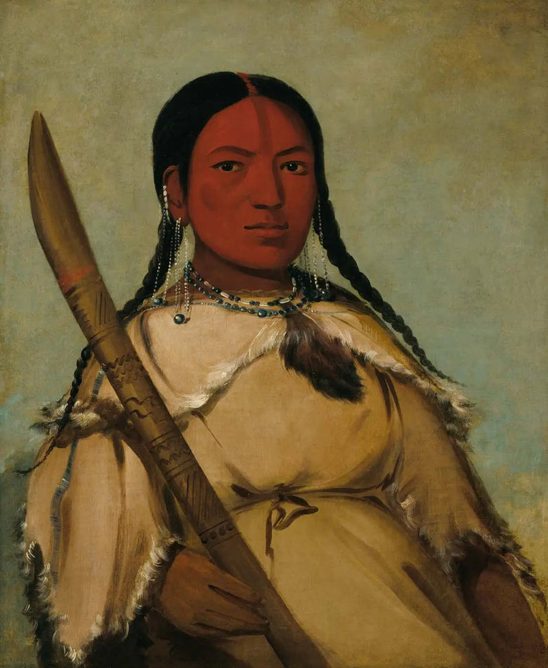 Chin-cha-pee, sürünen ateş böceği, güvercin başlı kadın - George Catlin