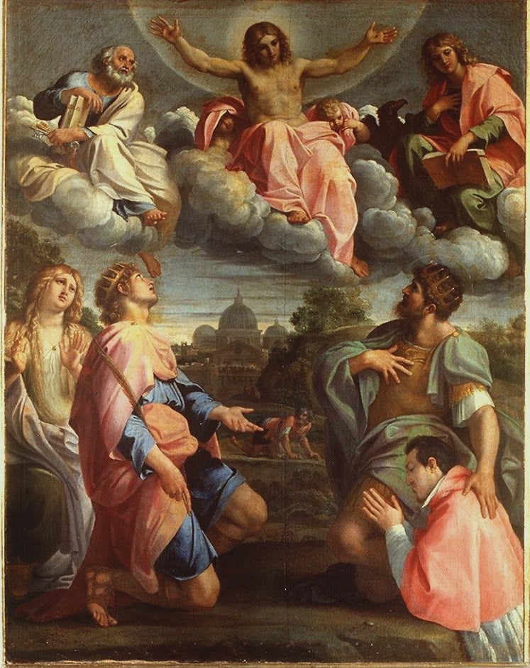 İsa Mesih yüceliğinde - Annibale Carracci