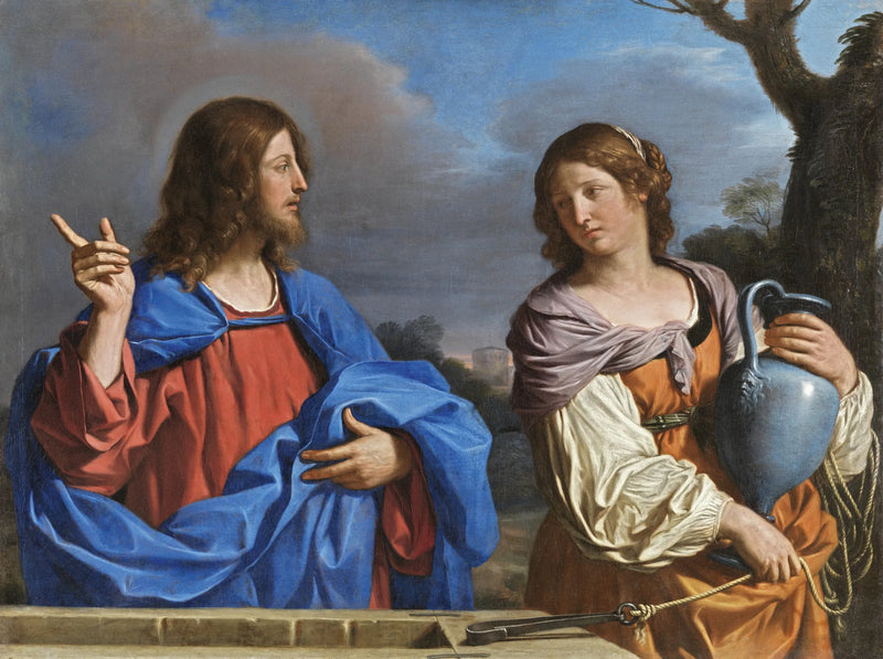 İsa ve Samaritaneli Kadın - Guercino