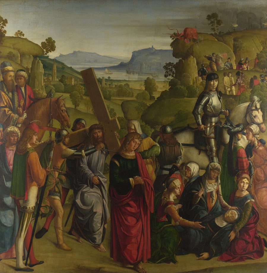 Christ portant la Croix et la Vierge Marie évanouie - Boccaccio Boccaccino