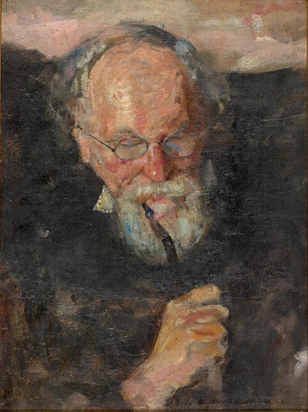 Reproduction du tableau « Christian Munch avec pipe - Edvard Munch » par Alpha Reproduction en peinture à l’huile