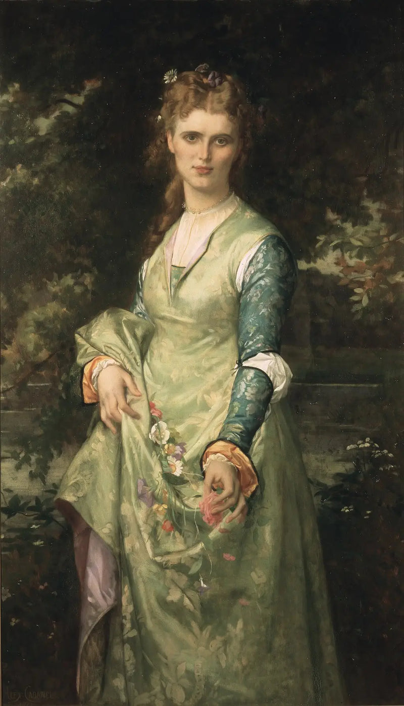 Christina Nilsson, 1843-1921, opera şarkıcısı, Ofelia gibi - Alexandre Cabanel