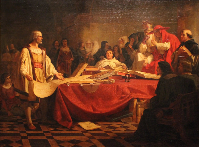 Christophe Colomb Salamanque Konseyi Önünde - Emanuel Leutze