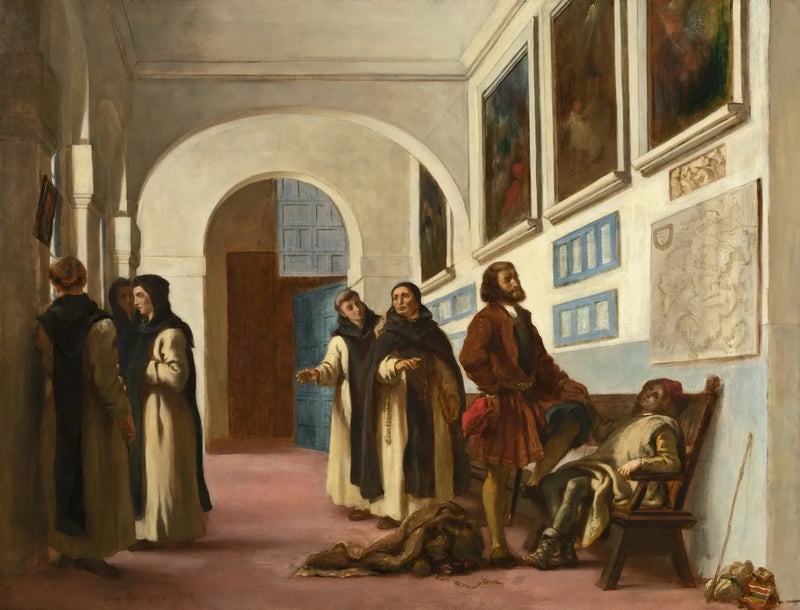Kristof Kolomb ve Oğlu La Rábida'da - Eugène Delacroix