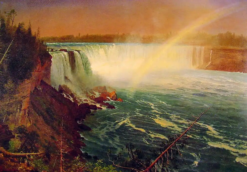 Niagara Şelaleleri ve Gökkuşağı - Albert Bierstadt