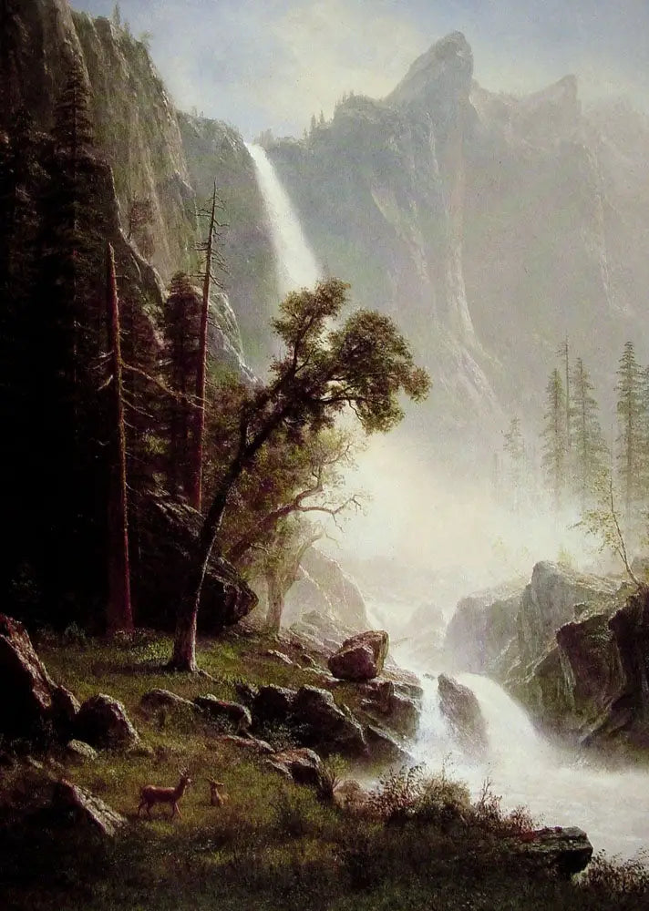 Chutes du Voile de la Mariée Yosemite - Albert Bierstadt - Alpha Reproduction