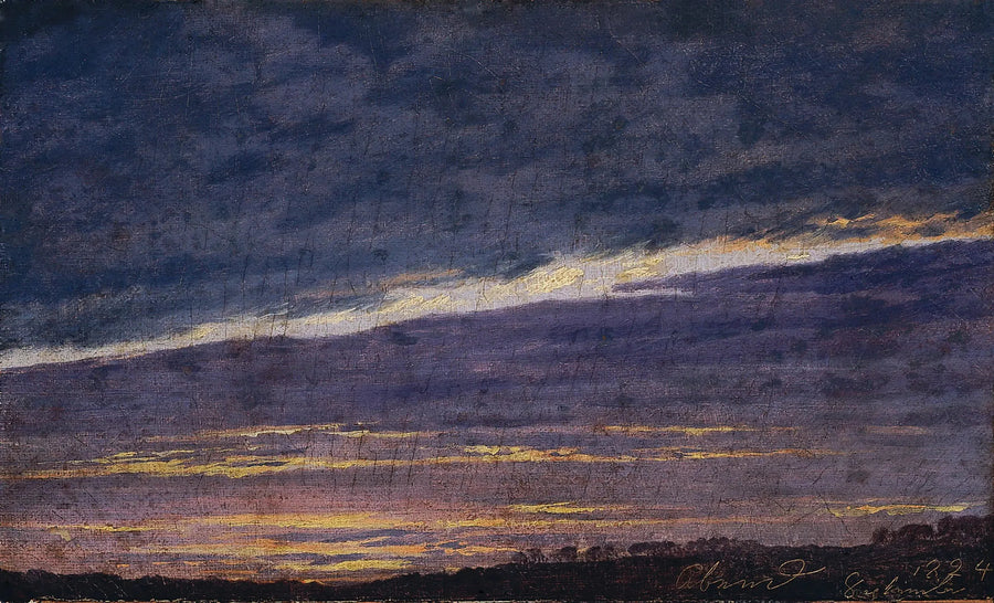 Akşamın bulutlu gökyüzü - Caspar David Friedrich