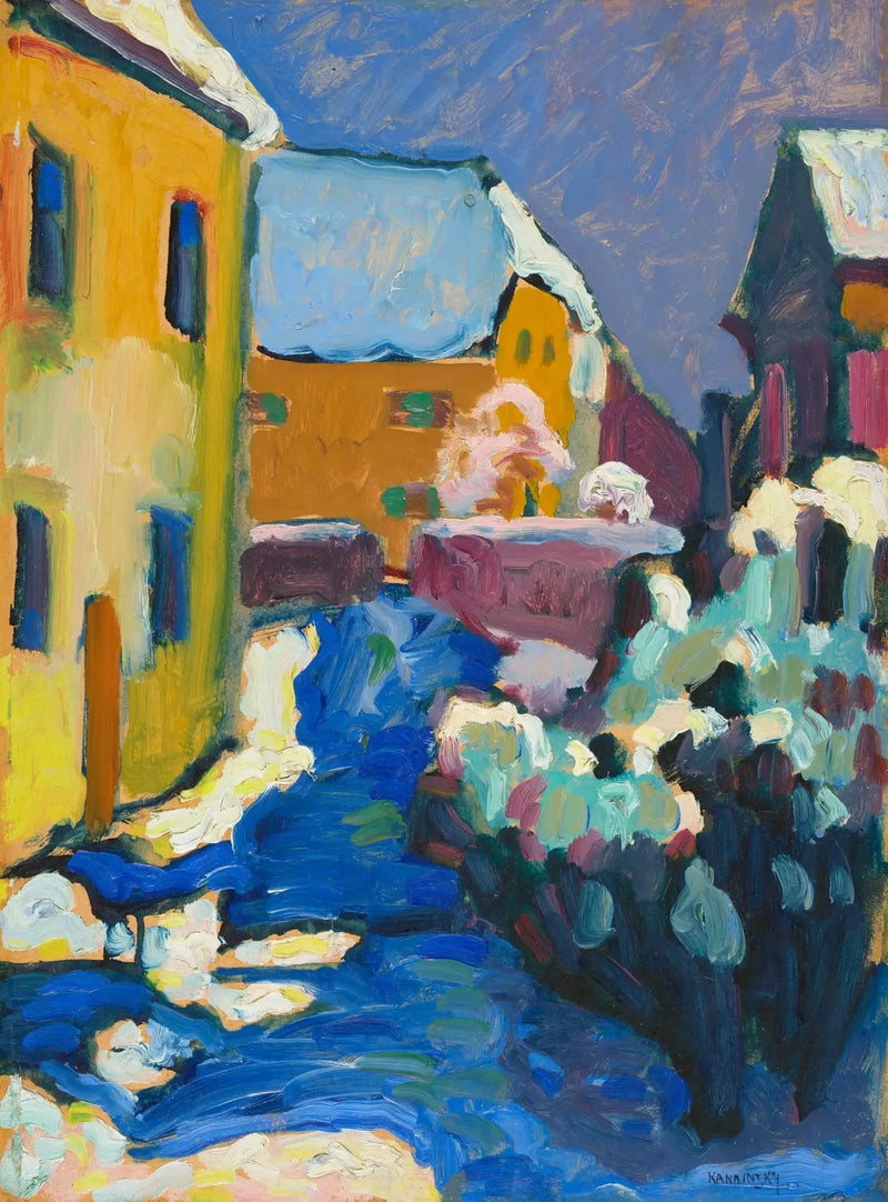 Kochel Mezarlığı ve Papaz Evi - Vassily Kandinsky