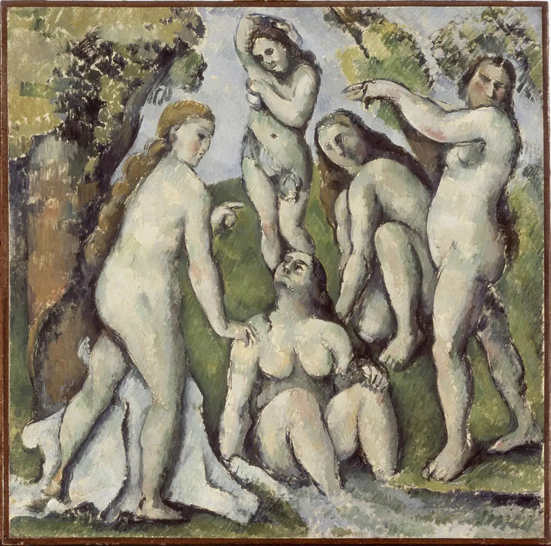 Beş Banyo Yapan Kadın - Paul Cézanne