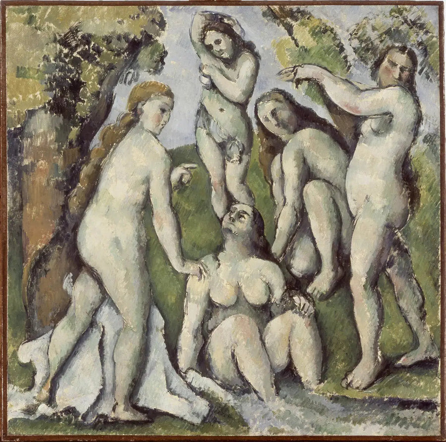 Beş Banyo Yapan Kadın - Paul Cézanne