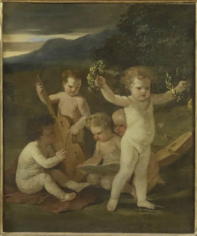 Beş putto müzisyen - Nicolas Poussin