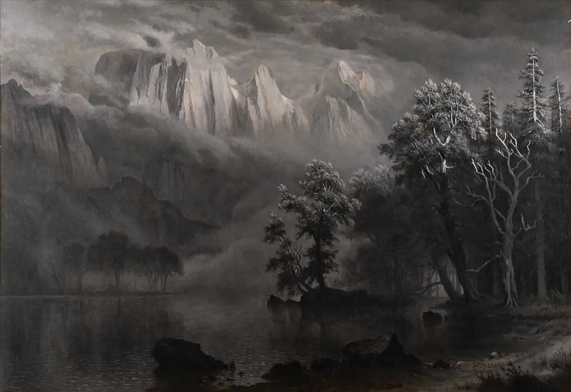 Yosemite'de Ay Işığı - Albert Bierstadt
