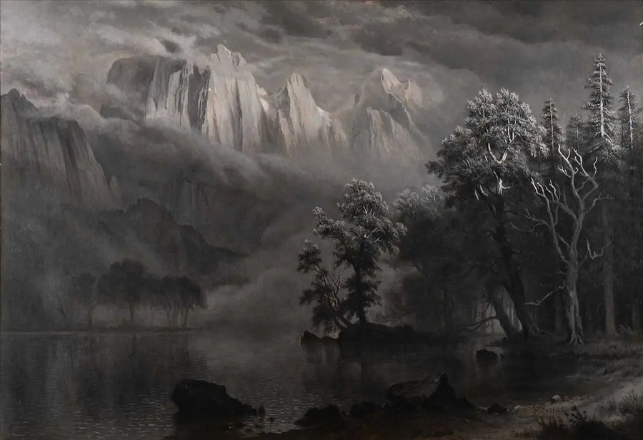 Yosemite'de Ay Işığı - Albert Bierstadt