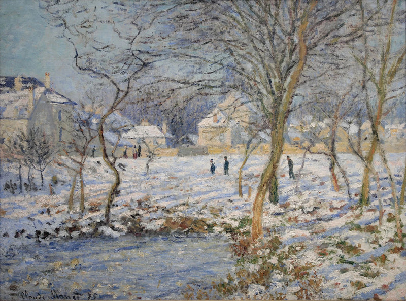 La Mare, kar etkisi W350 - Claude Monet