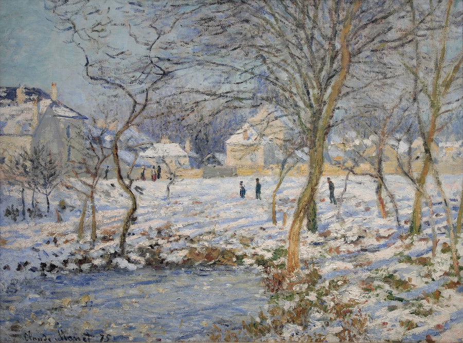 Göl, kar etkisi - Claude Monet