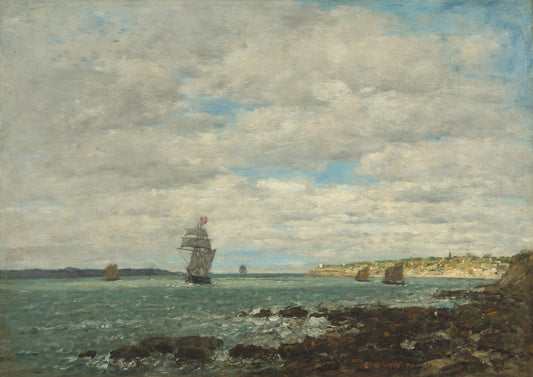 🌊 Bretagne Kıyıları – Eugène Boudin (1874)