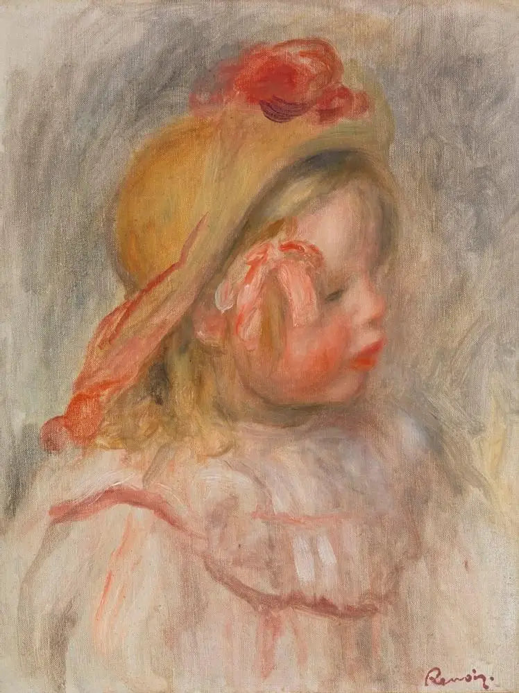 Hasır Şapka Takmış Coco - Pierre-Auguste Renoir