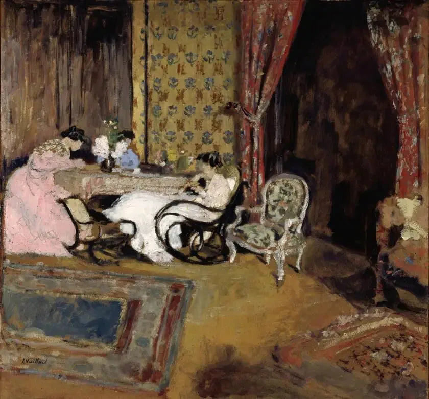 İç Köşe, Oturma Odasında Üç Hanımefendi - Édouard Vuillard