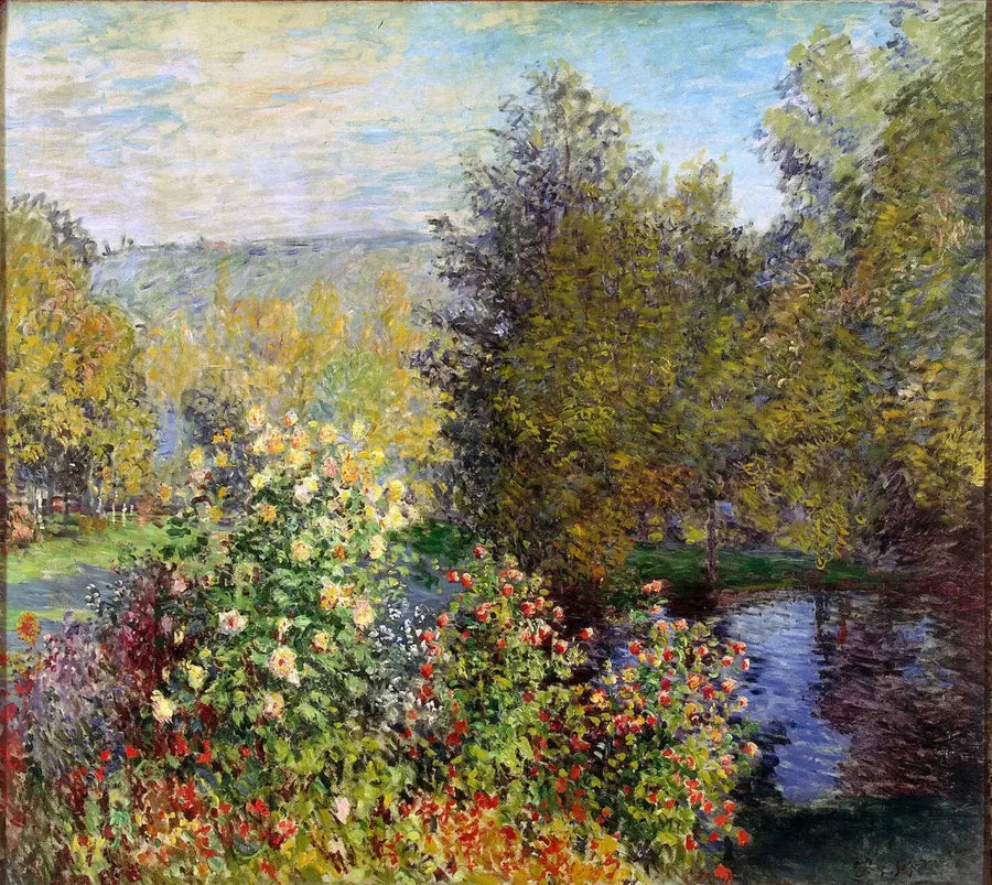 Montgeron W418'deki bahçe köşesi - Claude Monet