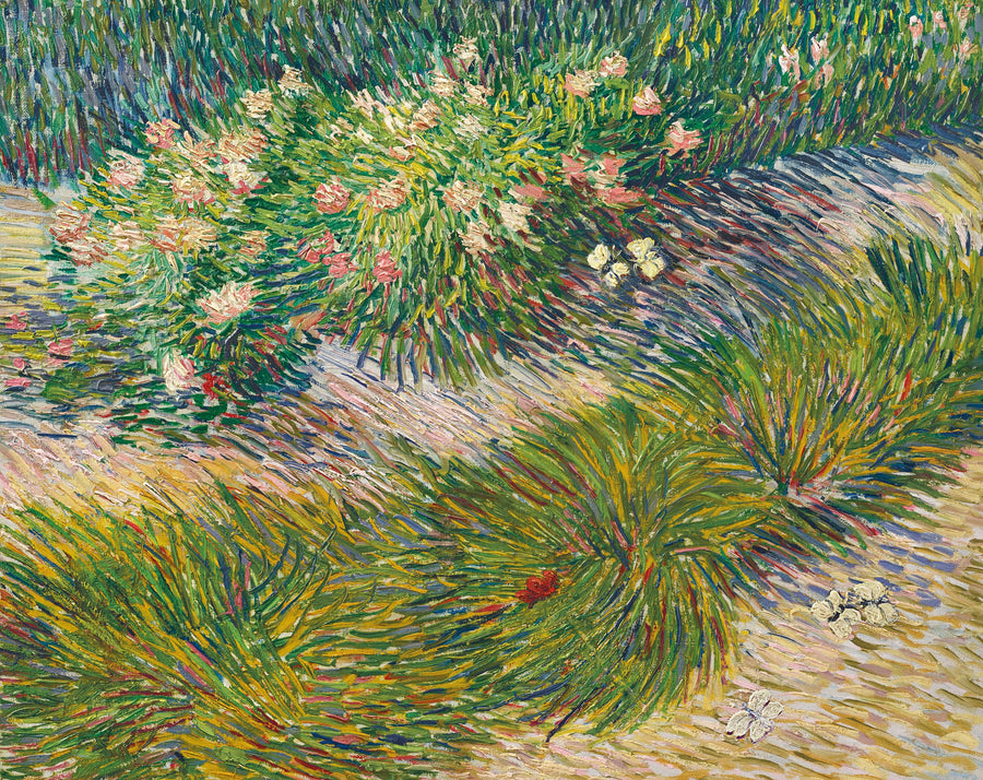 Kelebeklerle bahçe köşesi - Vincent van Gogh